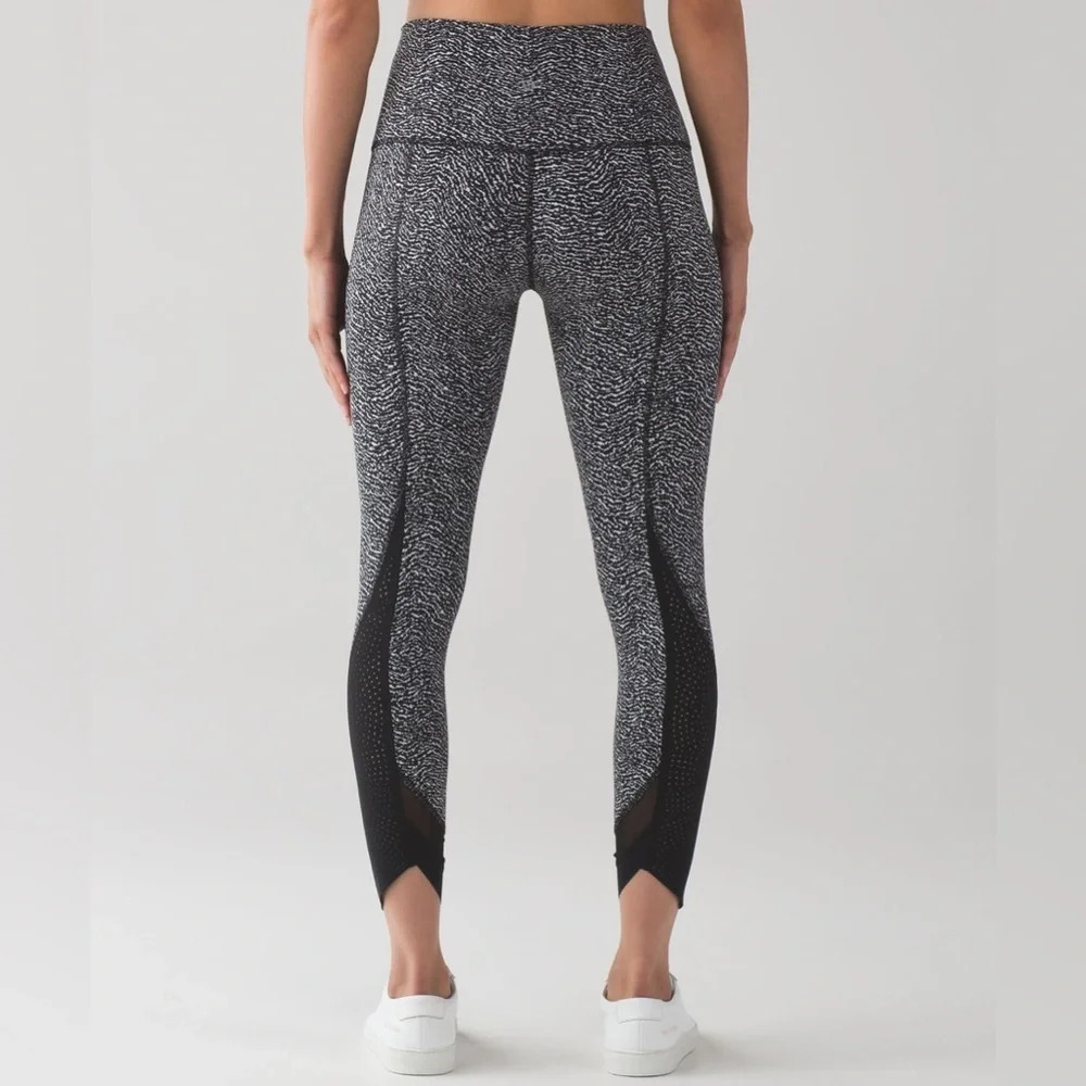 Lululemon Luon Ripple Jacquard Wunder Under Hi-Rise Laser Cut Pant Leggings - Picture 2 of 9